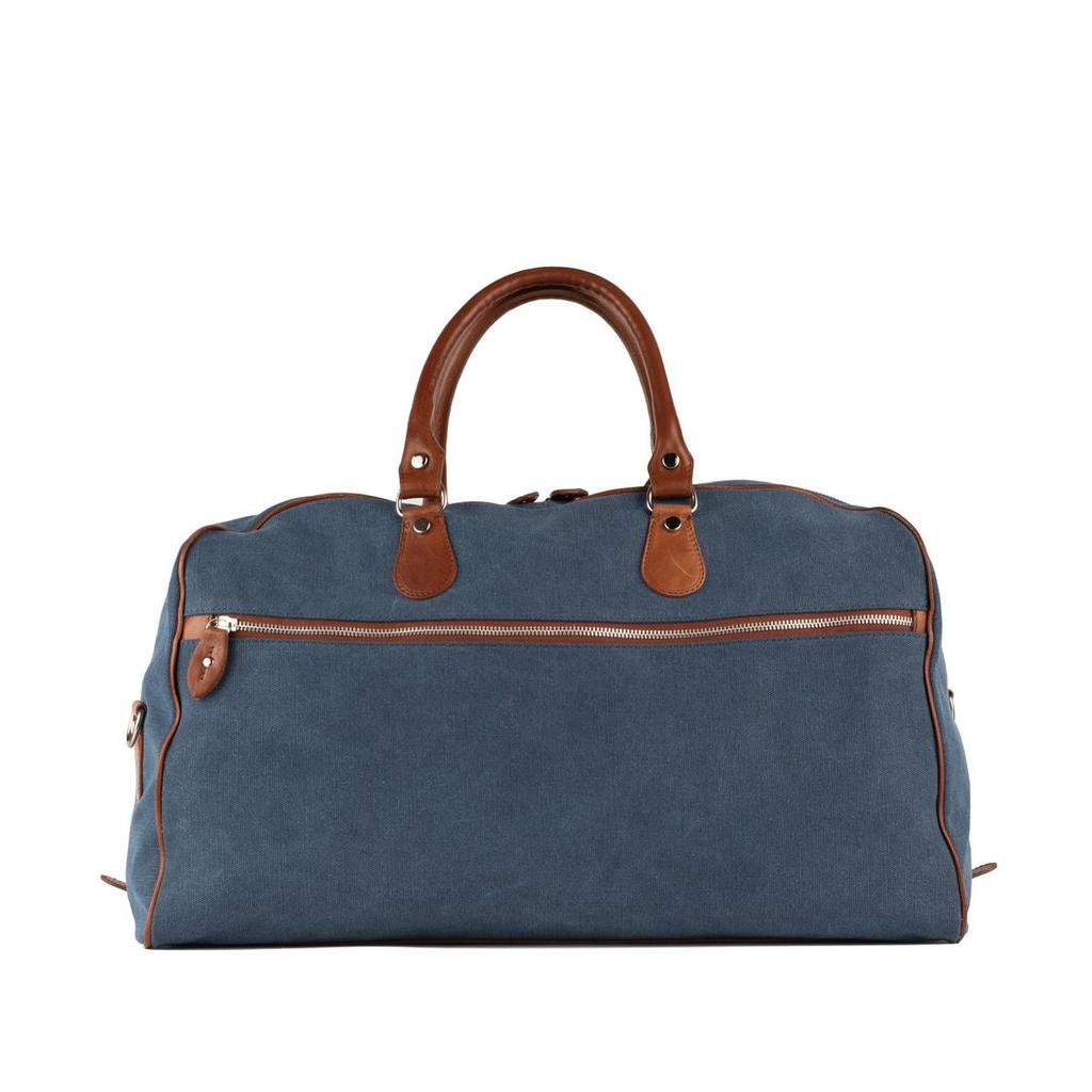 BARBA Barba Blue Cotton Canvas Duffel Bag