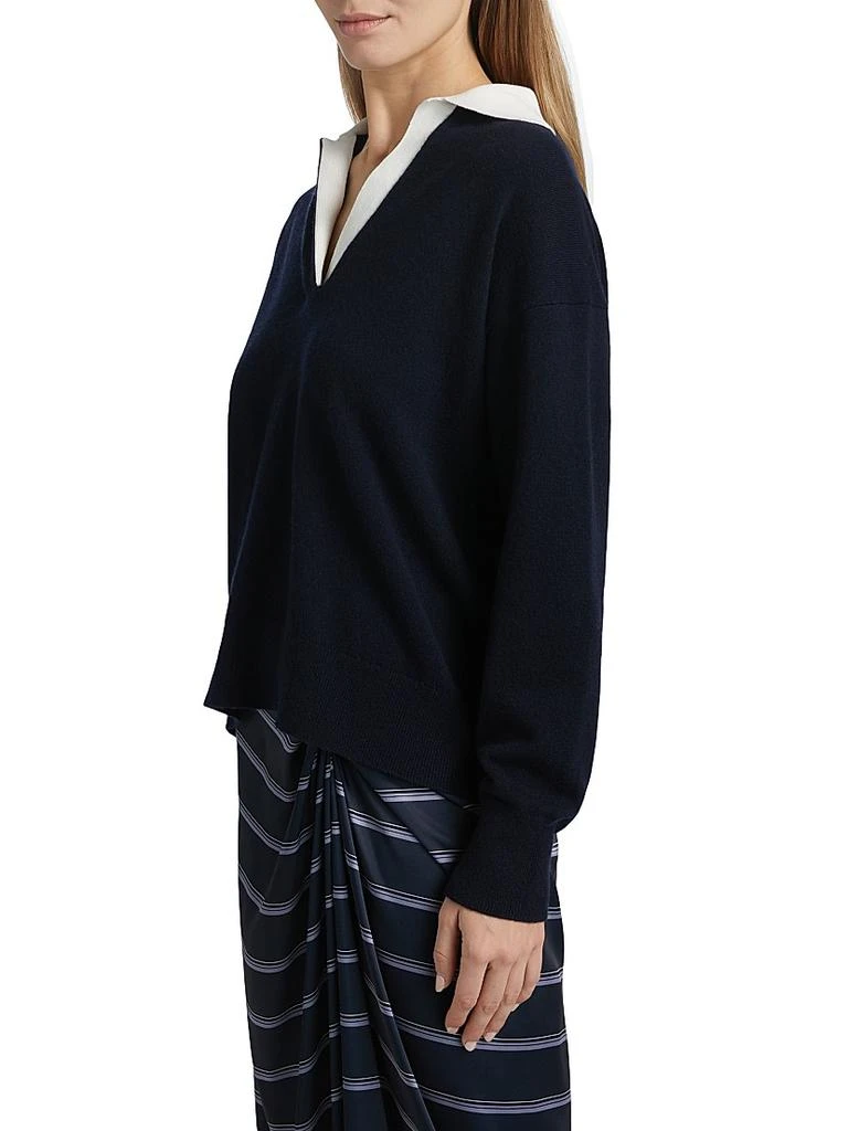 Vince Contrast Collar Polo Sweater 4