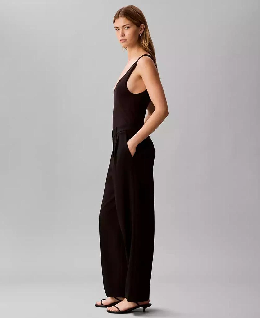 Calvin Klein Women
s Pleated High Rise Wide Leg Pants 3
