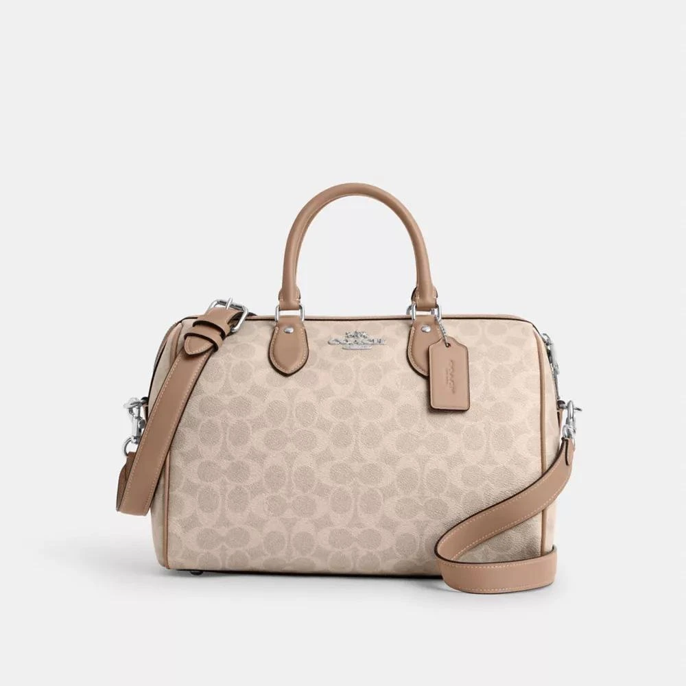 Coach Rowan Large Satchel Bag In Signature Canvas 1