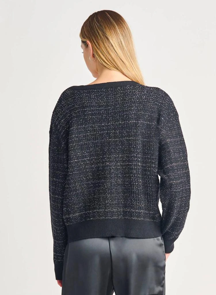 Dex Dex - Lurex Embellished Trim Cardigan 2