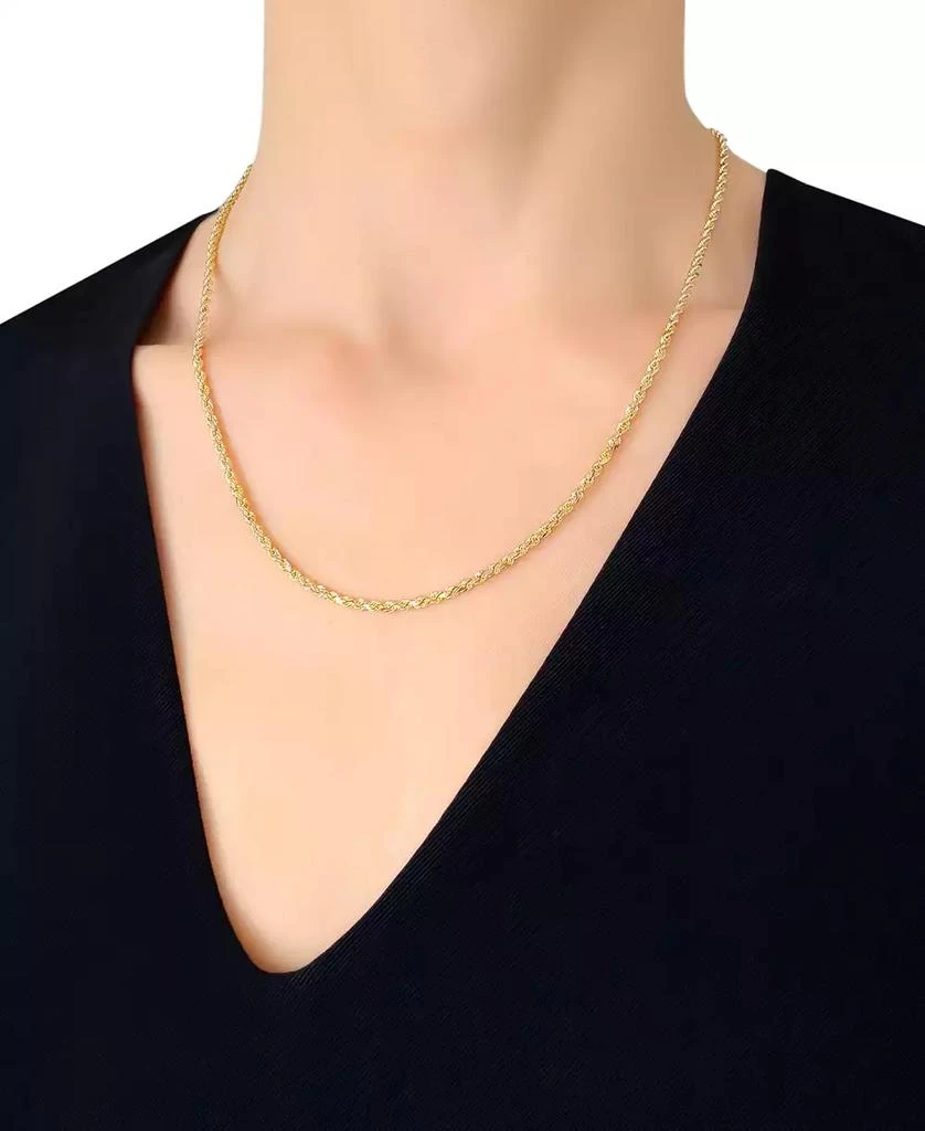 Italian Gold Forza Rope Chain 18" Necklace (2-1/2mm) in 14k Gold 2
