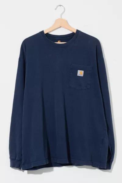 Carhartt Vintage Y2K Carhartt Distressed Long Sleeve Pocket T-Shirt