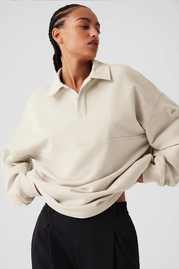 Alo Mixmatch Rugby Sweatshirt - Bone 4