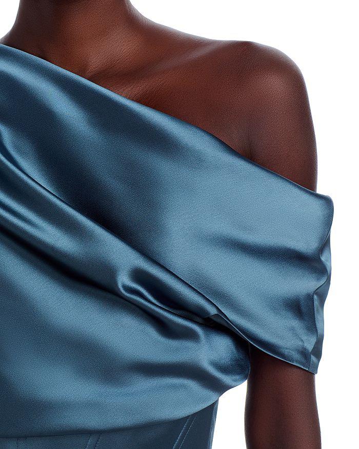 Amsale Asymmetric Draped Gown