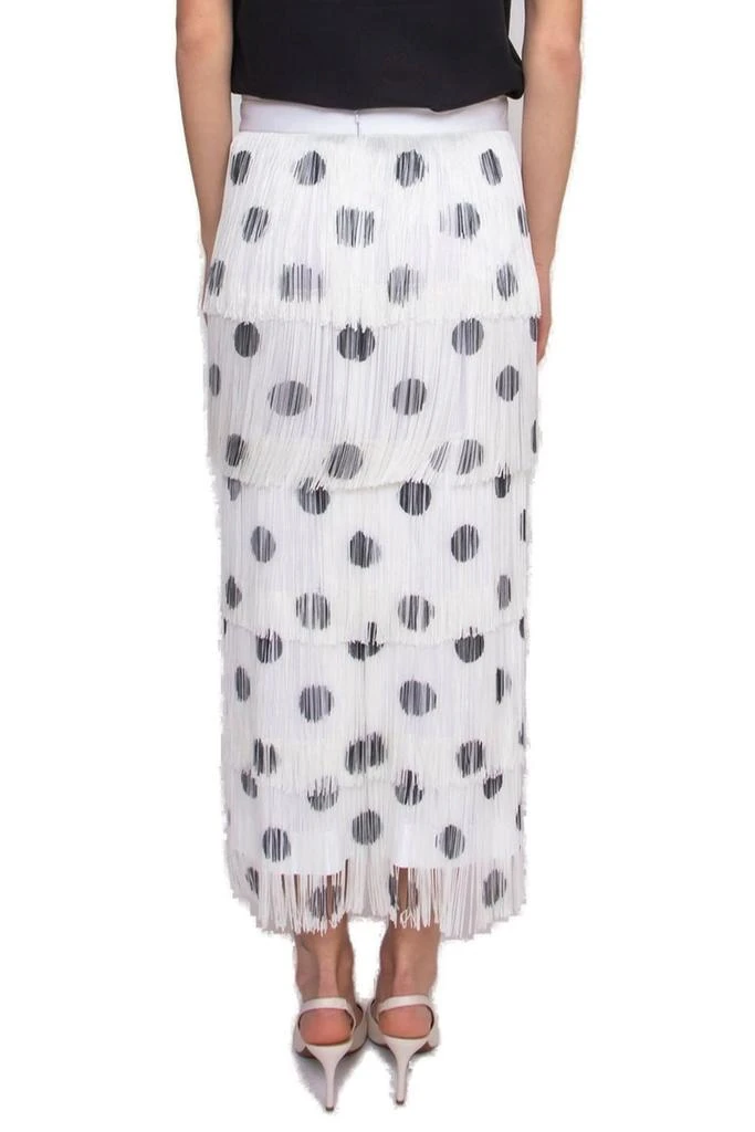 Moschino Moschino Fringe Detailed Polka Dot Printed Midi Skirt 2
