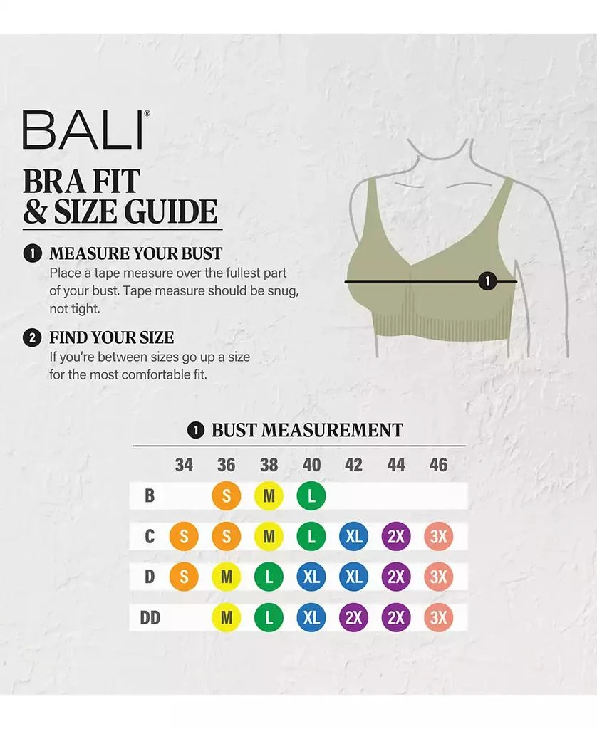 Bali Comfort Revolution ComfortFlex Fit Seamless 2-ply Wireless Bra 3484 4