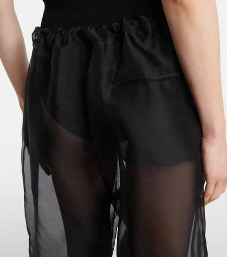 Khaite Trenton silk-blend organza wide-leg pants 5