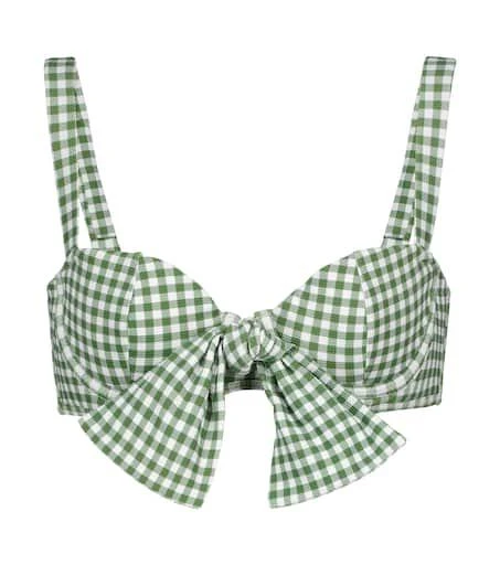 Alexandra Miro Clara gingham bikini top 1