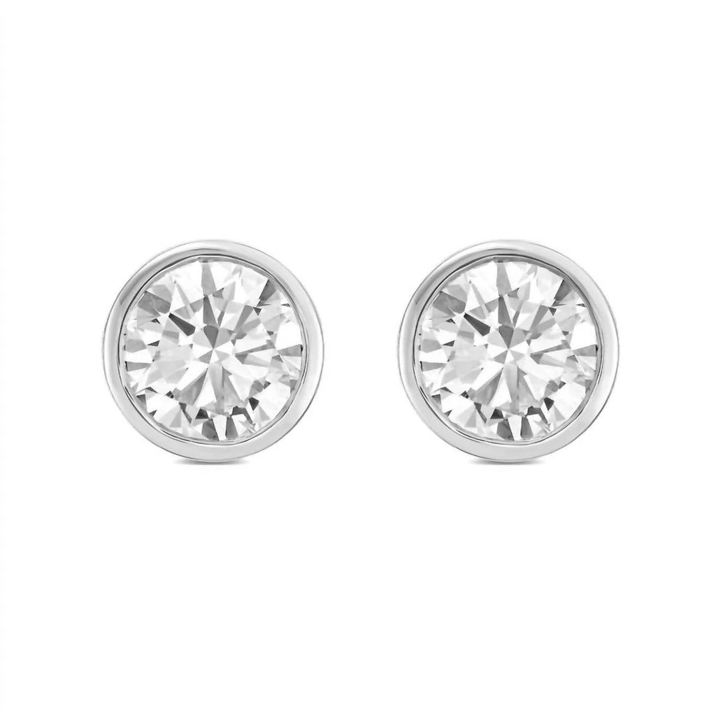 Diana M Jewels Diana M Jewels - Women
s Lab Grown Round Stud In A Bezel Setting Earrings (2.00 Ct)
