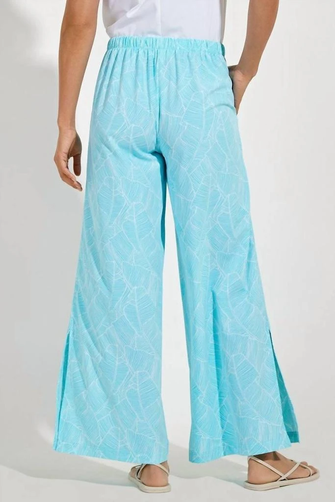 Coolibar Women's Petra Wide Leg Pants Upf 50+ In Aqua 2