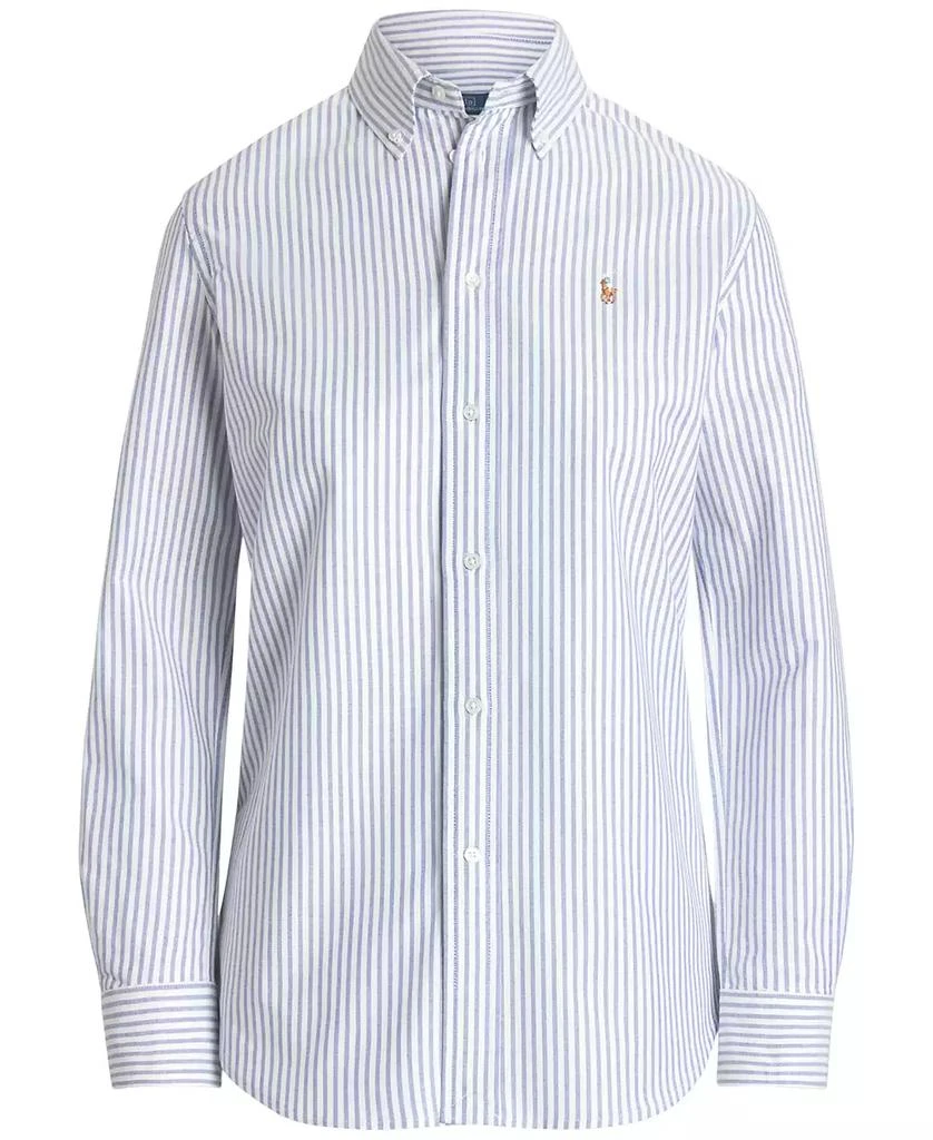 Ralph Lauren Women's Stretch Slim Fit Striped Oxford Shirt 5