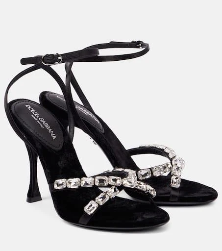 Dolce 
Gabbana Crystal-embellished satin sandals 1