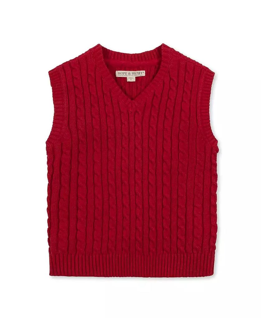 Hope
Henry Big Boys Organic V-Neck Cable Sweater Vest