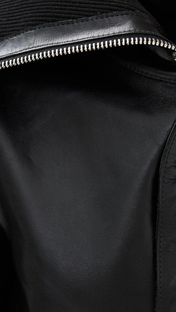 Victoria Beckham Cropped Leather Biker Jacket 6