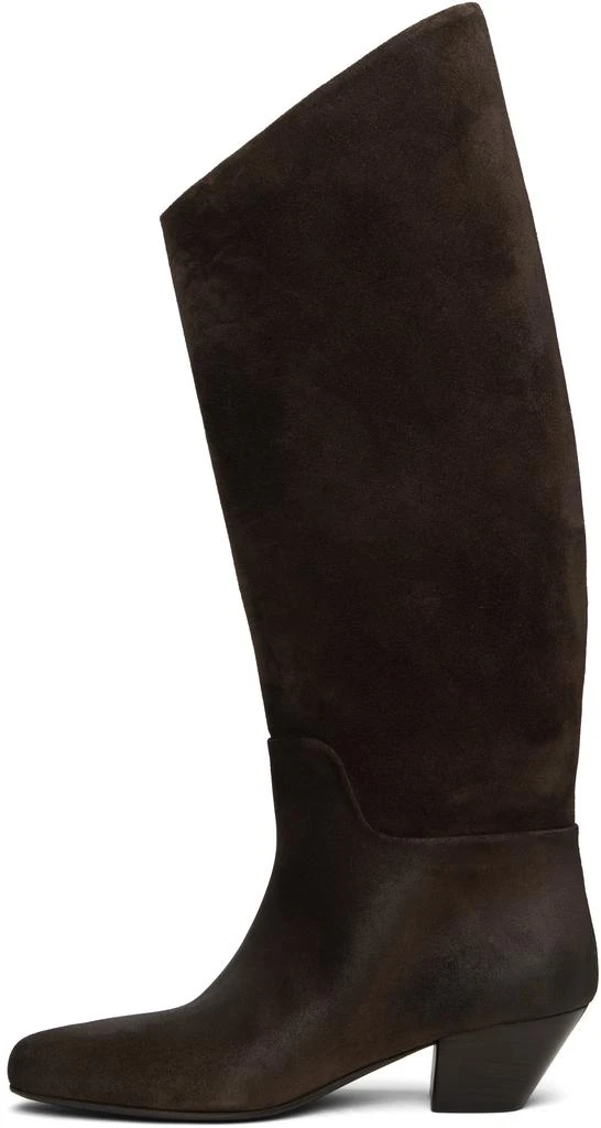 Marsèll Brown Goccio Reversed Leather Tall Boots 3
