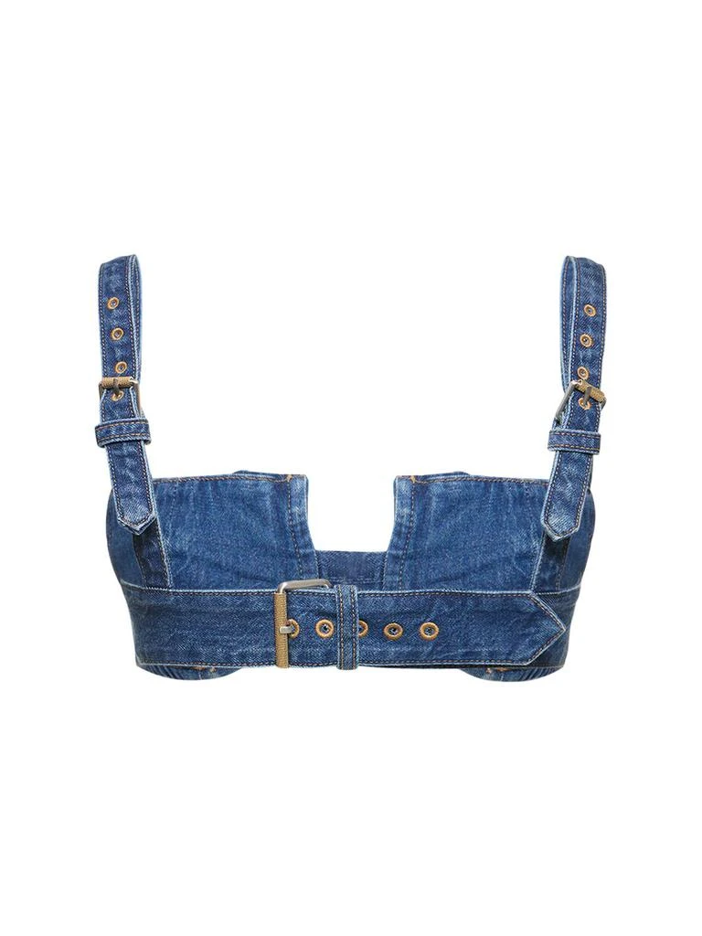 DION LEE Denim Bra Top 4