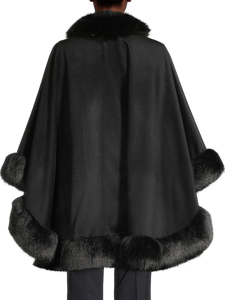 Sofia Cashmere Faux Fur & Cashmere U-Cape 5