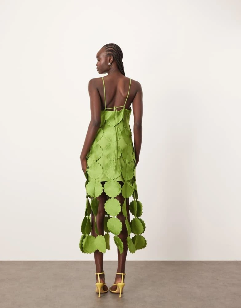 ARRANGE ARRANGE cutwork floral midi dress with fringe hem in olive green - Dresses & Skirts - Free Shipping - BeyondStyle ARRANGE ARRANGE cutwork floral midi dress with fringe hem in olive green - Dresses & Skirts - Free Shipping - BeyondStyle