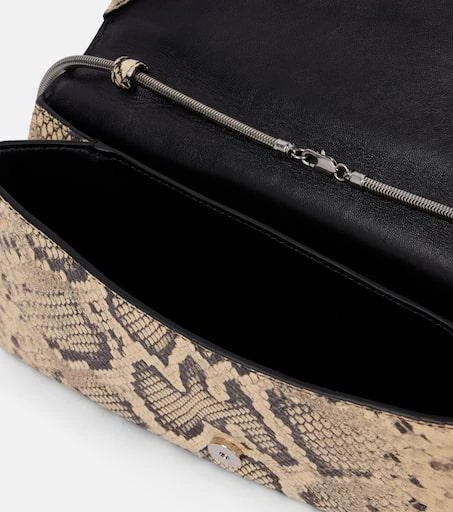 Jil Sander Carnet snake-effect leather clutch 3