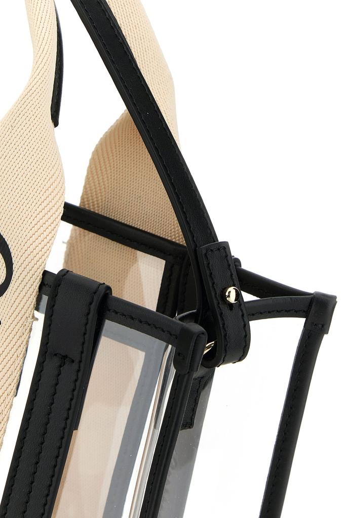 トートバッグ CHLOE TWO-TONE RUBBER AND LEATHER SMALL WOODY SHOPPING BAG Chloé Two-tone rubber and leather small Woody shopping bag