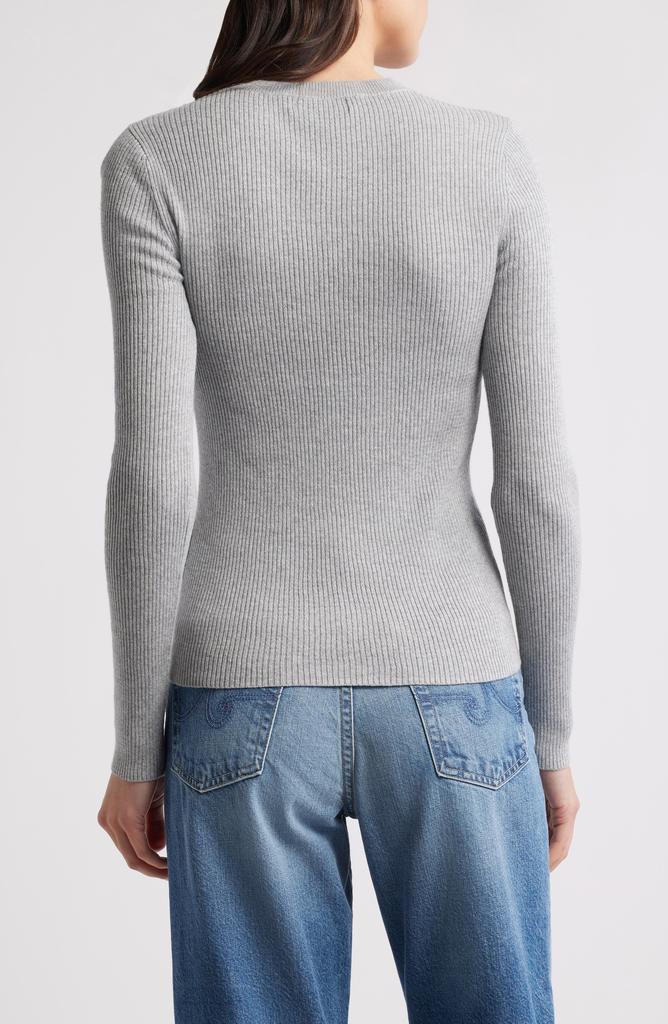 Treasure & Bond Crewneck Cotton Blend Rib Sweater