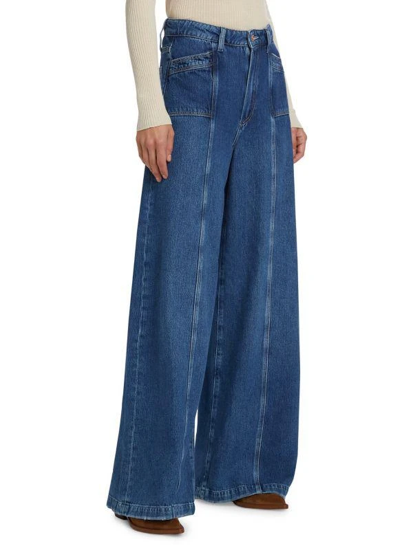 Paige Portia High-Rise Seamed Wide Flare Jeans 3