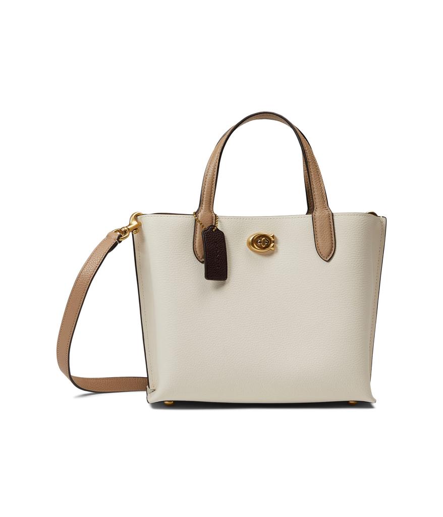 COACH Color-Block Leather Willow Tote 24