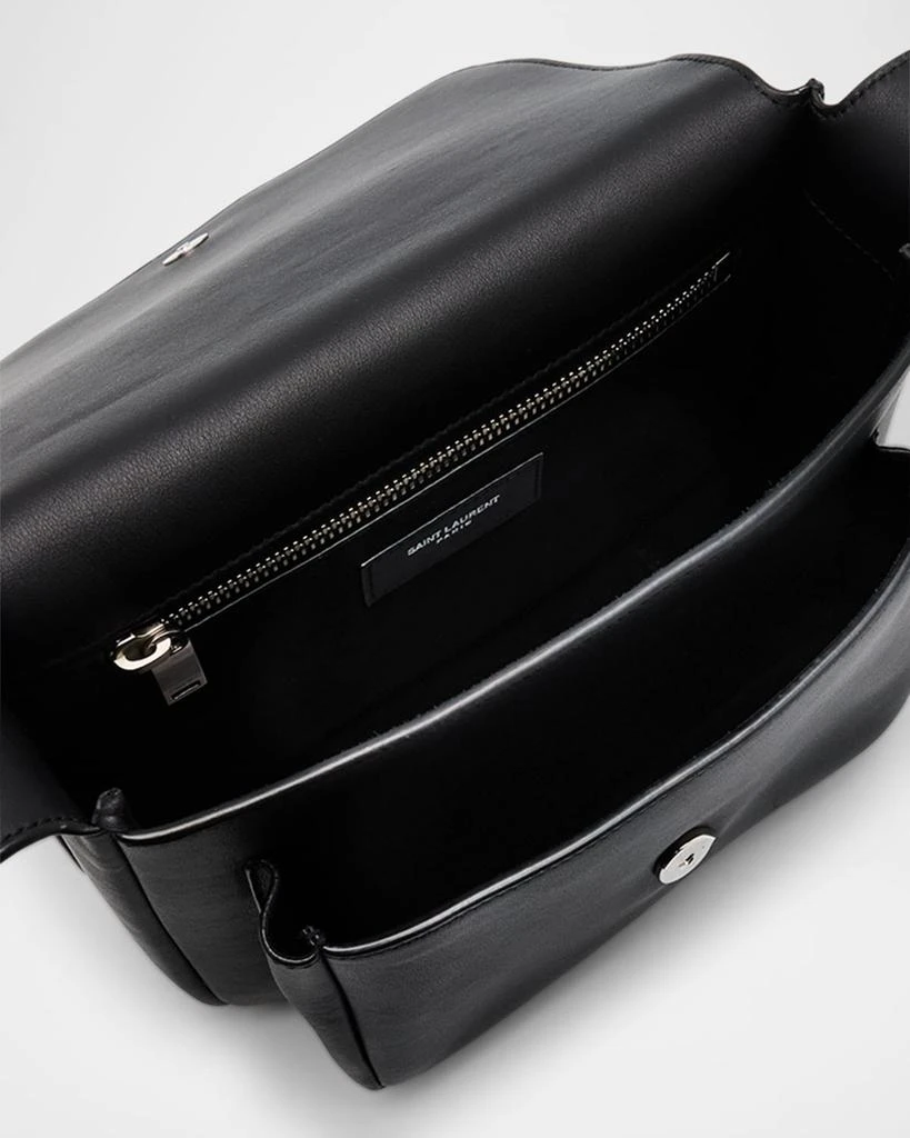 Yves Saint Laurent Men's Leather Messenger Bag 4
