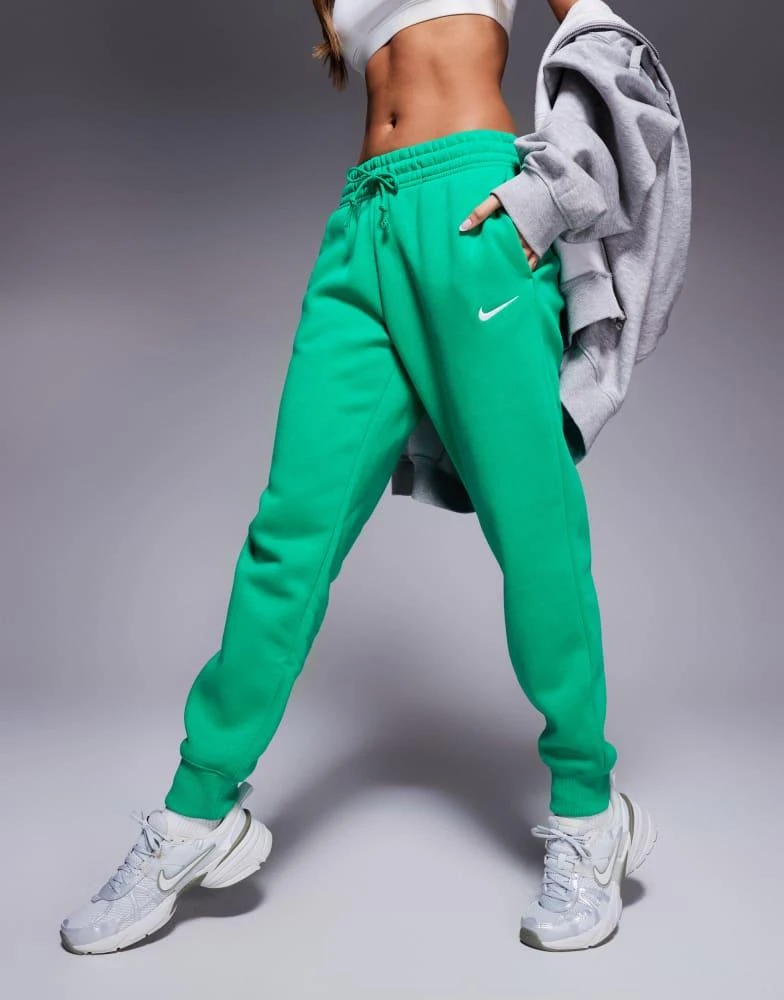 NIKE Nike Phoenix Fleece mid rise oversized joggers in green 4