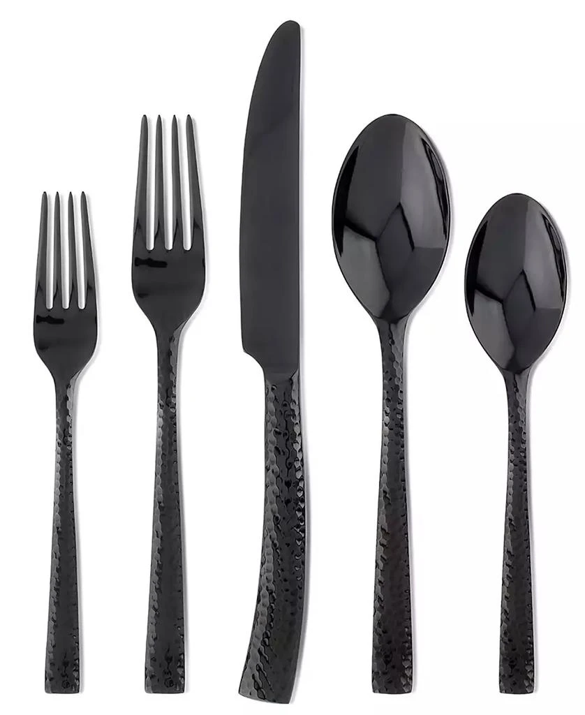 Macy's Argent Orfèvres Paris Hammered  Gunmetal 20-Pc. Flatware Set, Service for 4 2