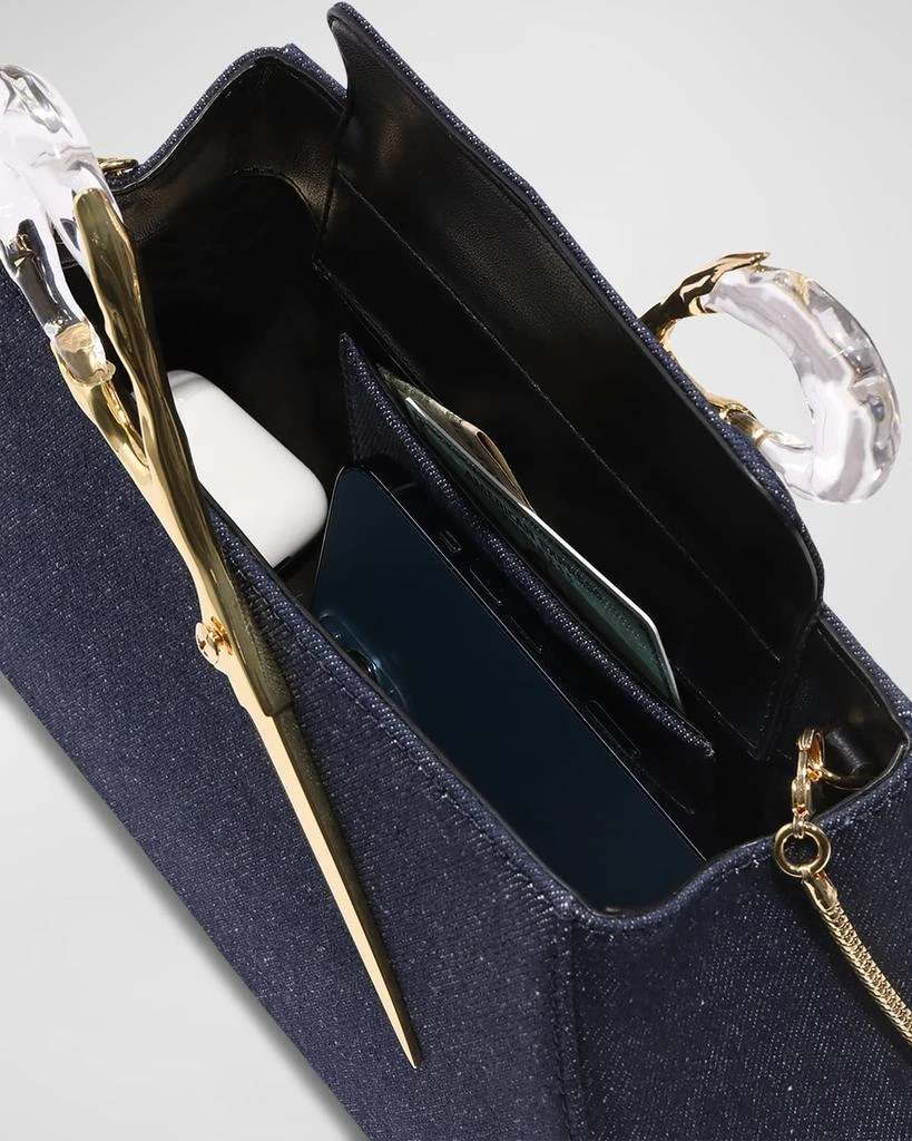 Alexis Bittar The Scissor Denim Clutch Bag 3