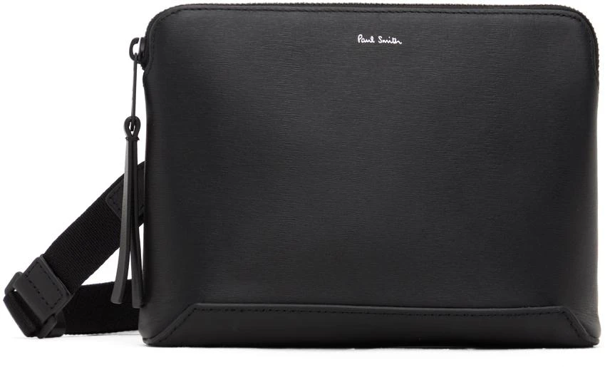 Paul Smith Black Leather Musette Bag 1