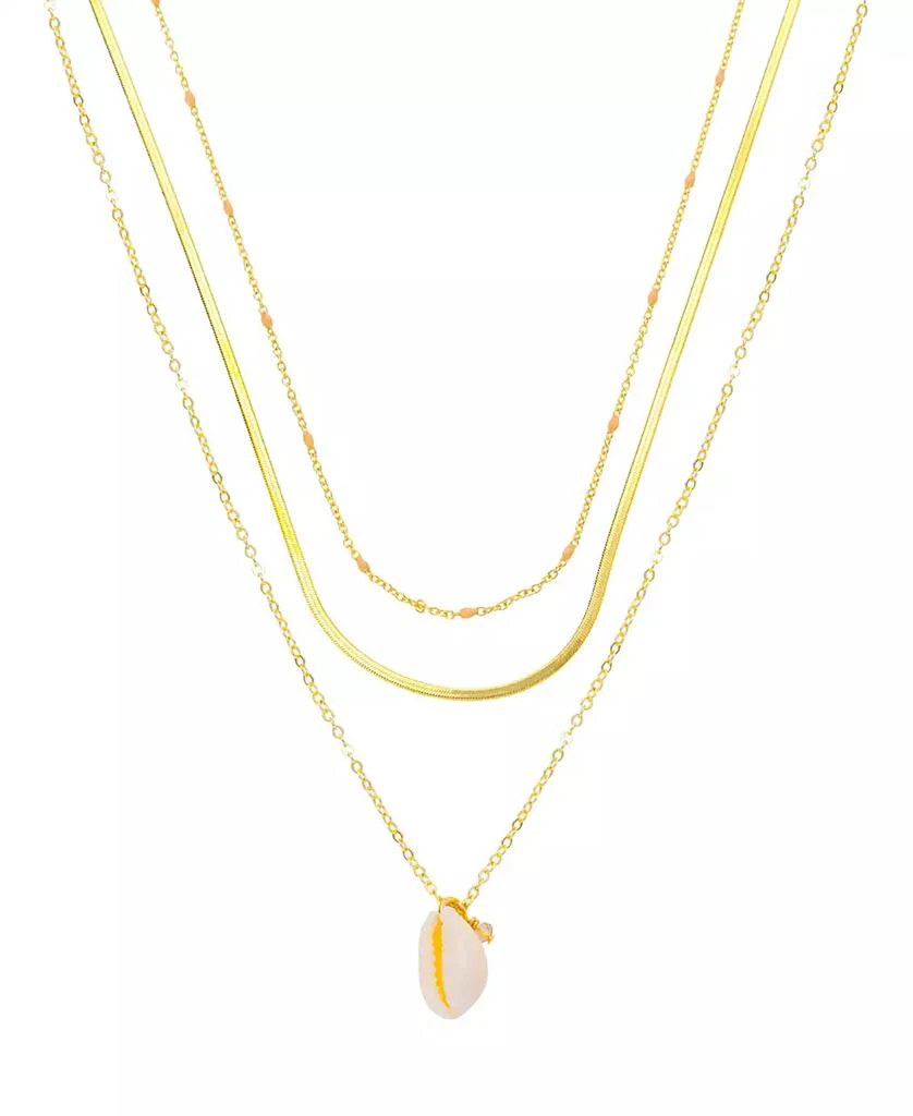 Unwritten Seashell Pendant Layered Necklace Set 1