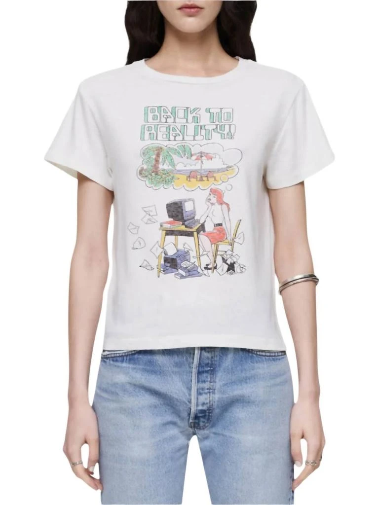 REDONE Back To Reality Tee In White 1