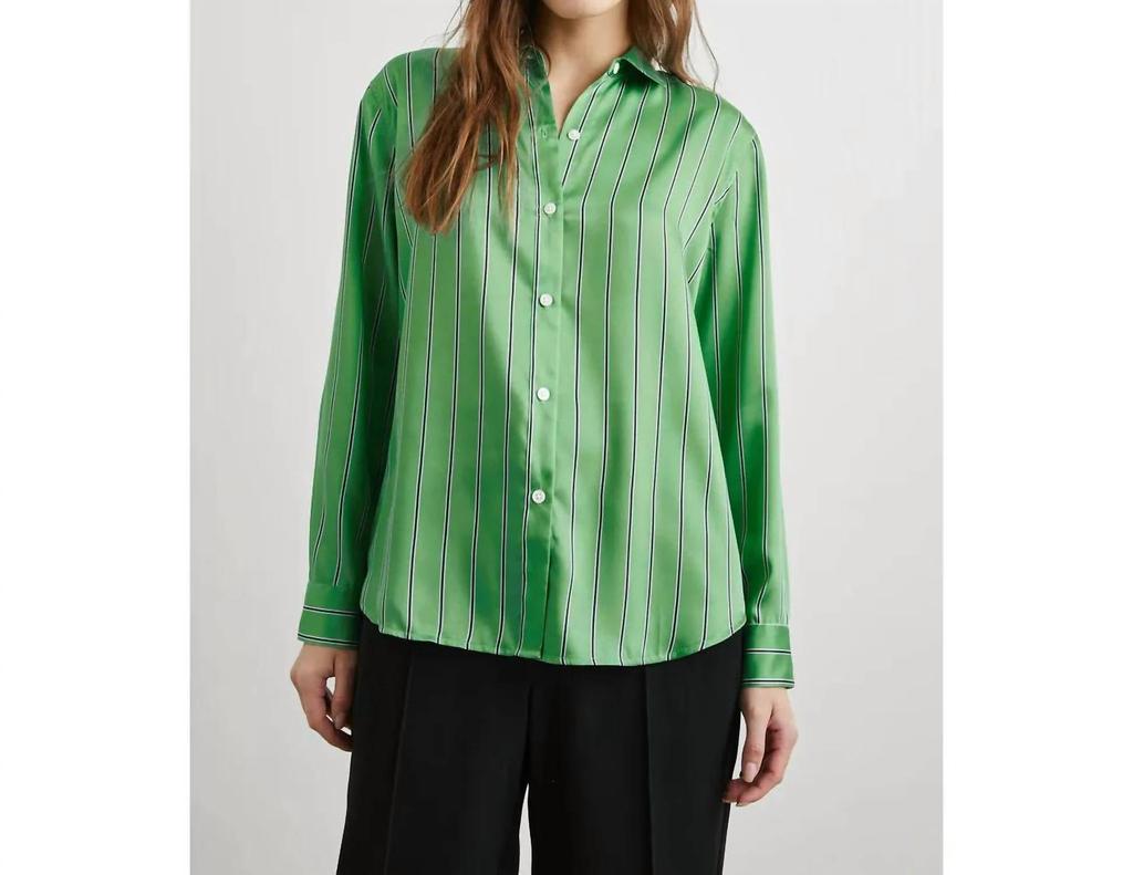 Rails Elias Shirt In Basil Stripe