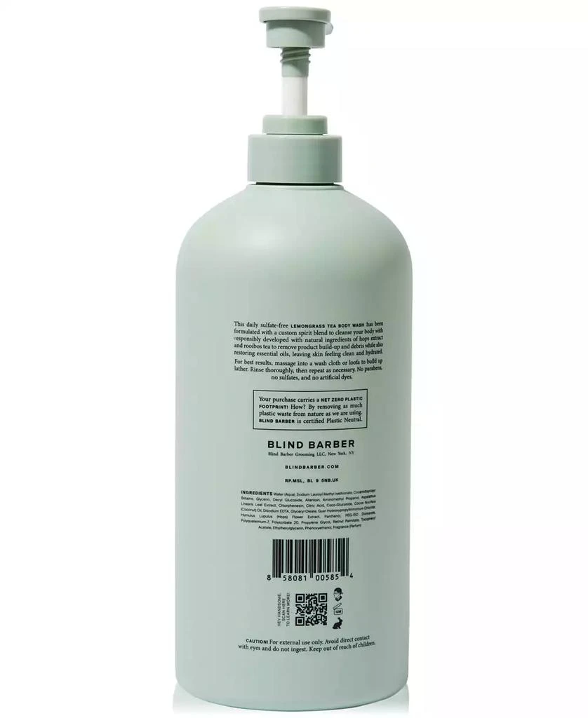 Blind Barber Lemongrass Tea Body Wash, 32 oz. 4