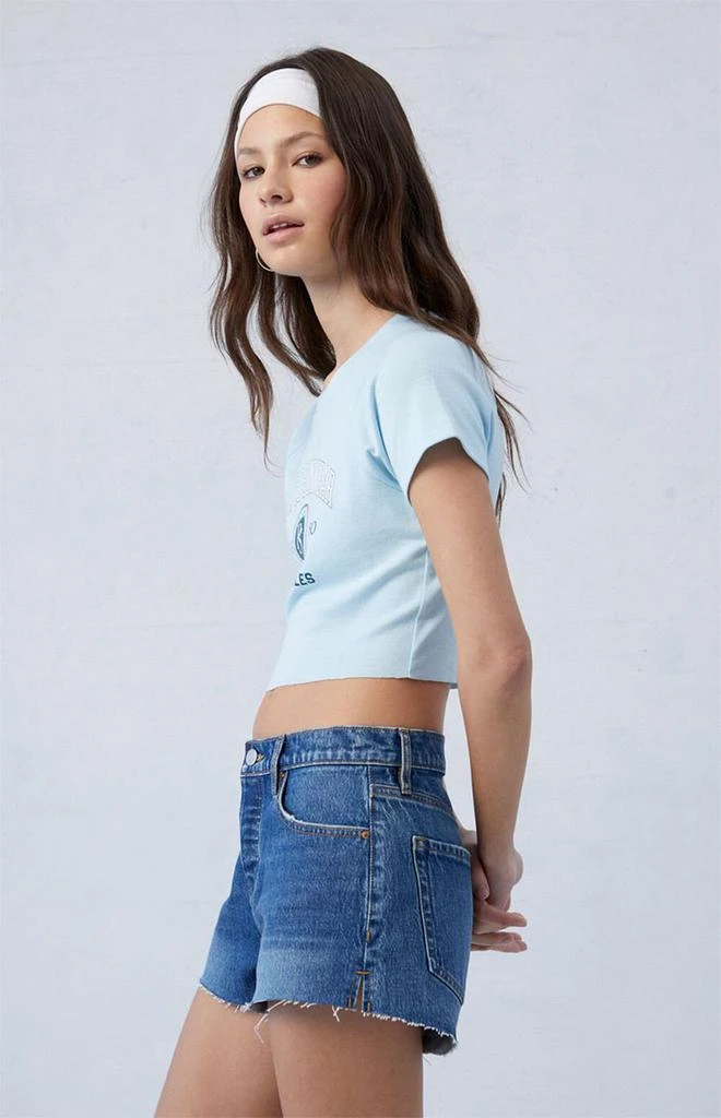 PacSun Eco Stretch Dark Indigo '70s Cutoff Denim Shorts 3