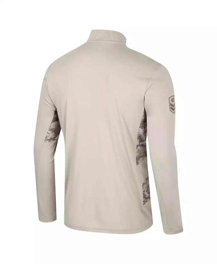 Colosseum Men's Natural Notre Dame Fighting Irish OHT Military Appreciation Quarter-Zip Jacket 2