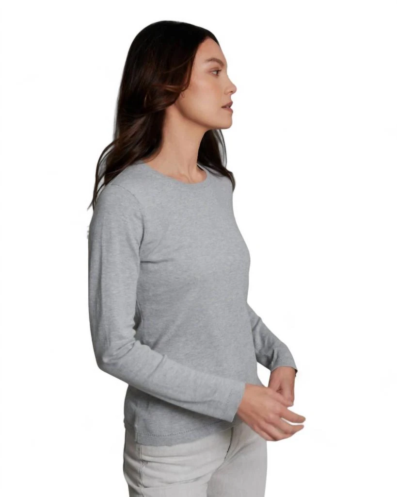 Alashan Cashmere Cotton Cashmere Classic Crew Neck Pullover In Fog 3