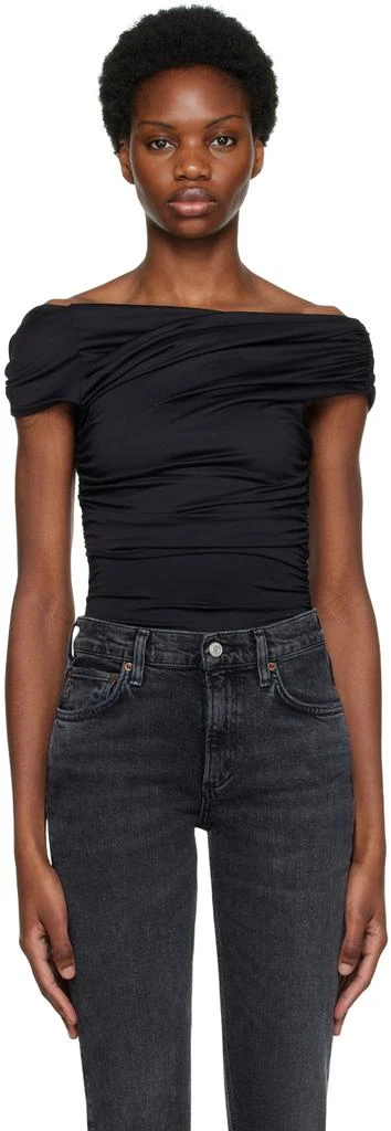 AGOLDE Black Hilma Bodysuit 1