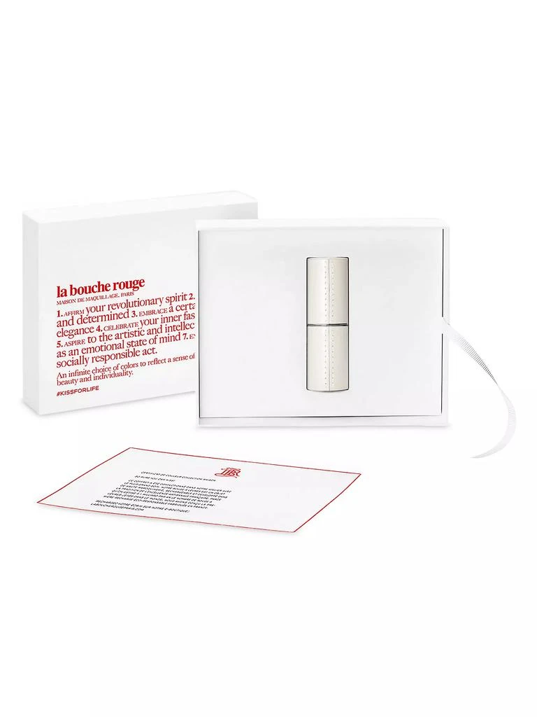La Bouche Rouge Nude Essential The White Fine Leather Lipstick Case 2