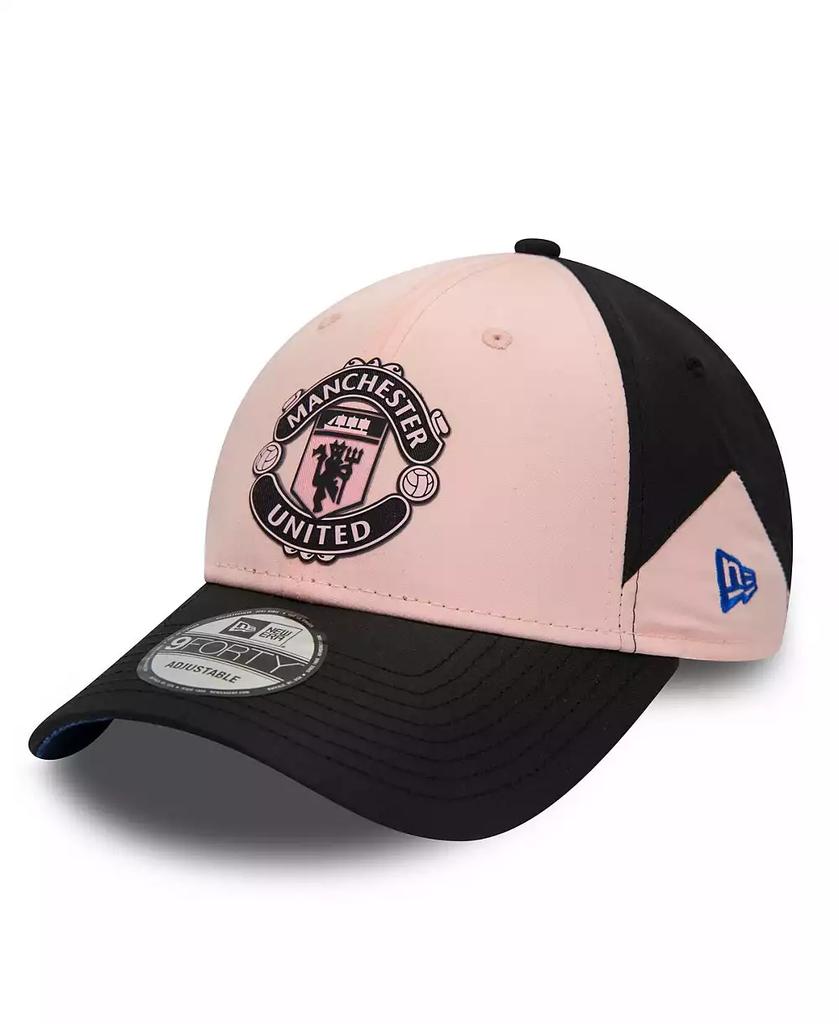 New Era Men's Pink, Black Manchester United 9FORTY Adjustable Hat