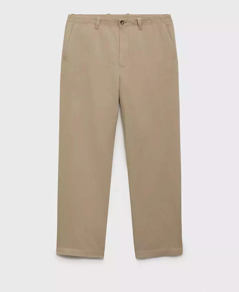 Mango Men's EU Regular-Fit Linen Pants 8
