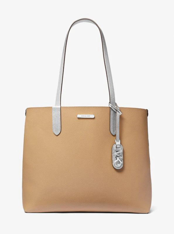 Michael Kors Eliza Extra-Large Metallic Pebbled Leather Reversible Tote Bag 4