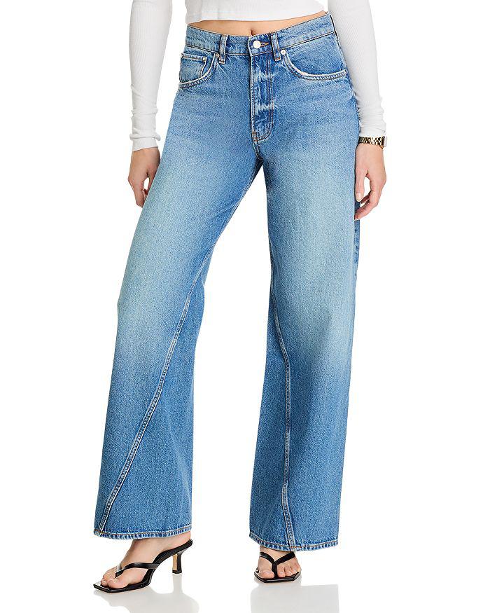 ANINE BING Brie High Rise Jeans in Blue