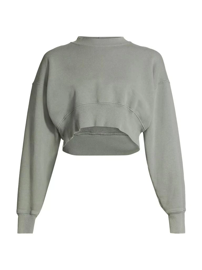 SLVRLAKE Cropped Cotton Sweatshirt 1