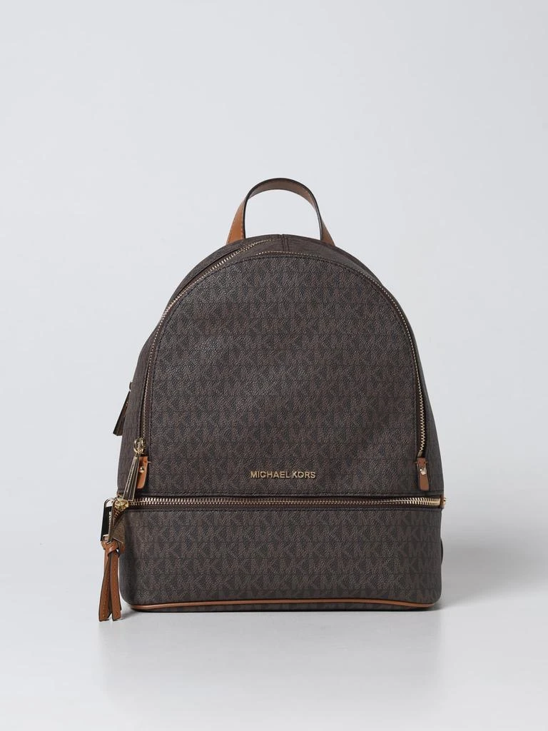 MICHAEL KORS Michael Michael Kors Rhea backpack in coated canvas with all-over MK monogram 1