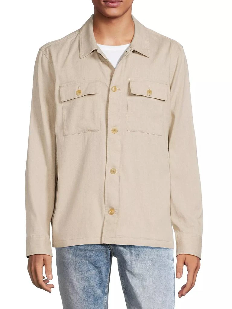 Faherty Brand Movement Flex Linen &amp; Cotton-Blend Shirt Jacket 3