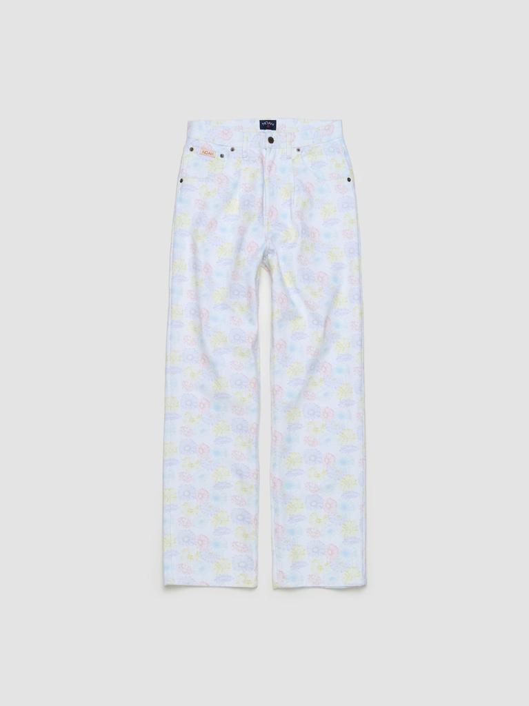 Noah Noah Allover Printed Pleated Jeans